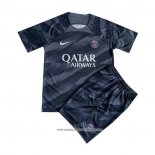 Maglia Paris Saint-Germain Portiere 23-24 Bambino Nero