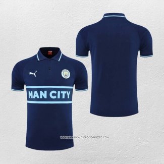 Maglia Polo Manchester City 2022-2023 Blu Navy