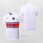 Maglia Polo Paris Saint-Germain Jordan 22-23 Bianco