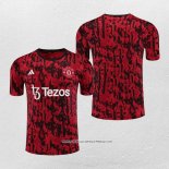 Maglia Allenamento Manchester United 23-24 Rosso