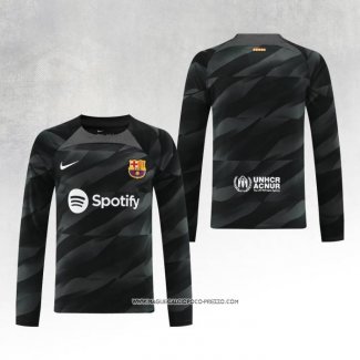 Maglia Barcellona Portiere 23-24 Manica Lunga Nero