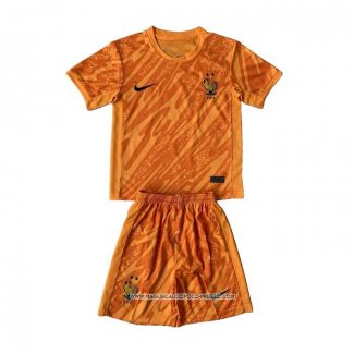 Maglia Francia Portiere 2024 Bambino Arancione