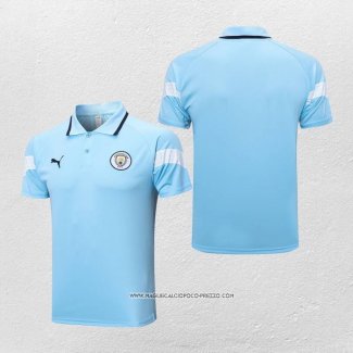 Maglia Polo Manchester City 2022-23 Blu