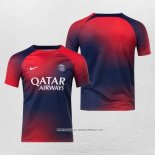 Maglia Prematch Paris Saint-Germain 2023 Blu e Rosso