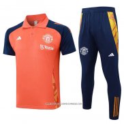 Conjunto Polo Manchester United Arancione 24-25