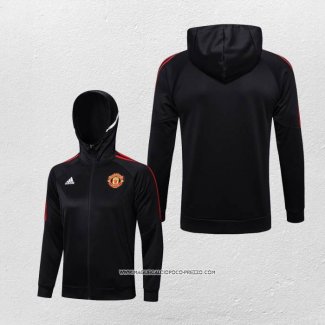 Giacca con Cappuccio Manchester United 2022-23 Nero