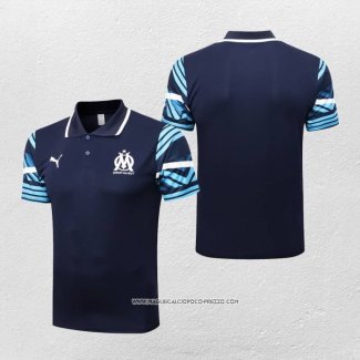 Maglia Polo Olympique Marsiglia 2022-2023 Blu Navy