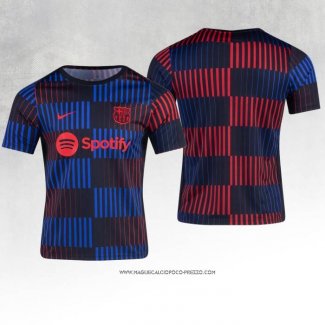 Maglia Prematch Barcellona 2024 Blu