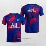 Maglia Prematch Paris Saint-Germain 2022 Blu e Rosso