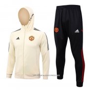 Tuta con Cappuccio Manchester United 23-24 Giallo