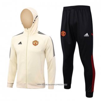 Tuta con Cappuccio Manchester United 23-24 Giallo