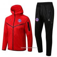 Tuta con Cappuccio Paris Saint-Germain Jordan 22-23 Rosso