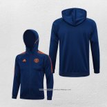 Giacca con Cappuccio Manchester United 23-24 Blu