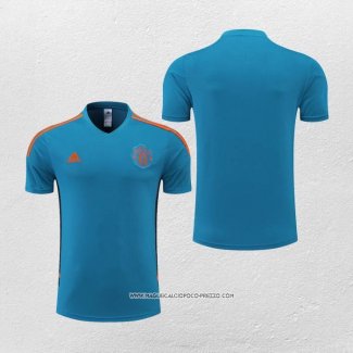 Maglia Allenamento Manchester United 22-23 Blu