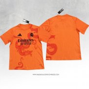 Maglia Real Madrid Arancione Thailandia Dragon 24-25