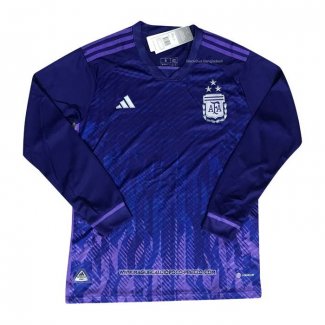 Seconda Maglia Argentina 3 Estrellas 2022 Manica Lunga