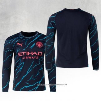 Terza Maglia Manchester City 23-24 Manica Lunga