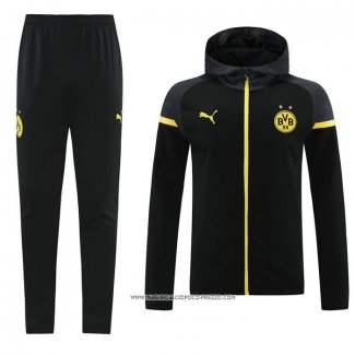 Tuta con Cappuccio Borussia Dortmund Nero 24-25