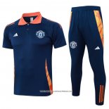 Conjunto Polo Manchester United Blu 24-25