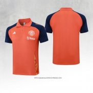 Maglia Polo Manchester United Arancione 24-25