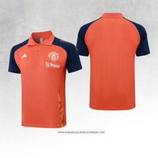 Maglia Polo Manchester United Arancione 24-25