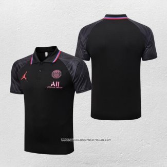 Maglia Polo Paris Saint-Germain Jordan 22-23 Nero