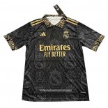 Maglia Real Madrid Nero Thailandia Dragon 24-25 Oro