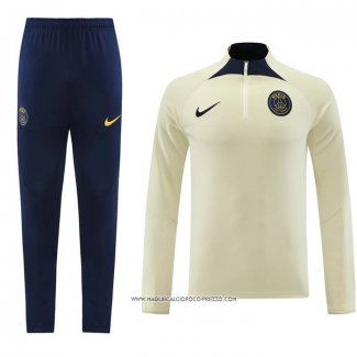 Tuta da Track Felpa Paris Saint-Germain 2023-24 Giallo