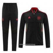 Tuta da Track Giacca Manchester United 2022-23 Nero e Rosso